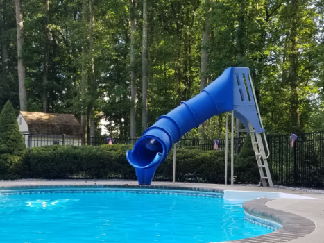 Swimming pool water slides Orange County